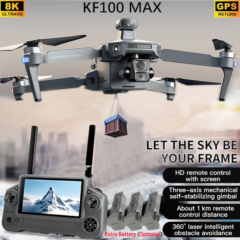 Drone Gimbal Brushless - KF100 MAX GPS Drone 4K Camera