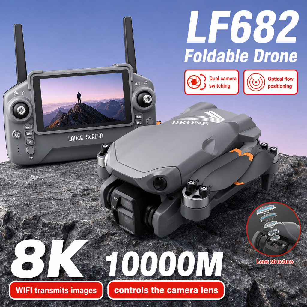 Aerial Photo LF682 Drone 8K HD - Drone Gimbal 3 Axis recension och pris