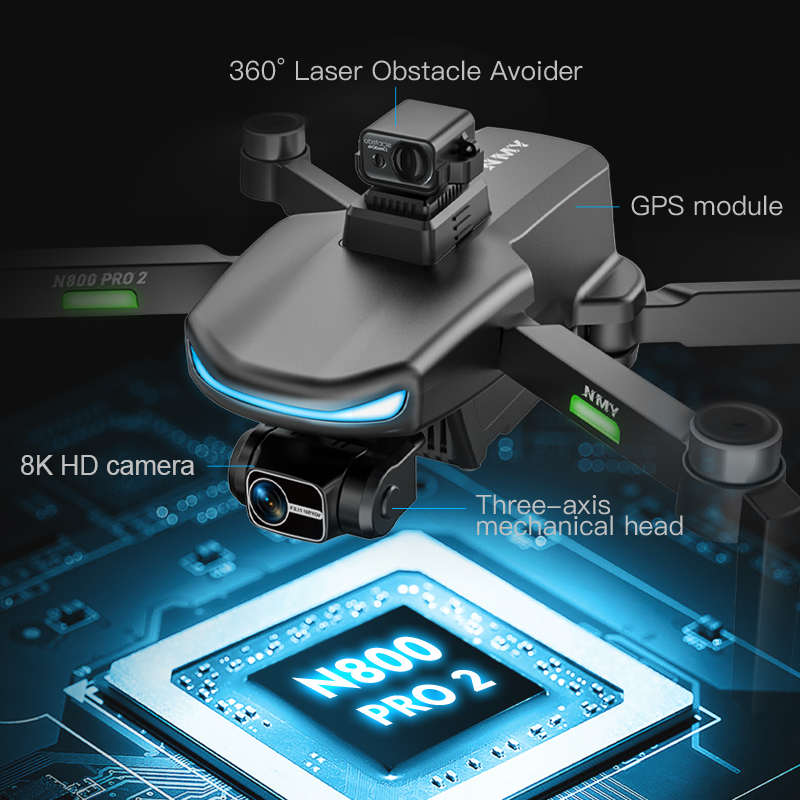 N800 PRO 2 GPS Drone Professio - Drone Gimbal 3 Axis recension och pris
