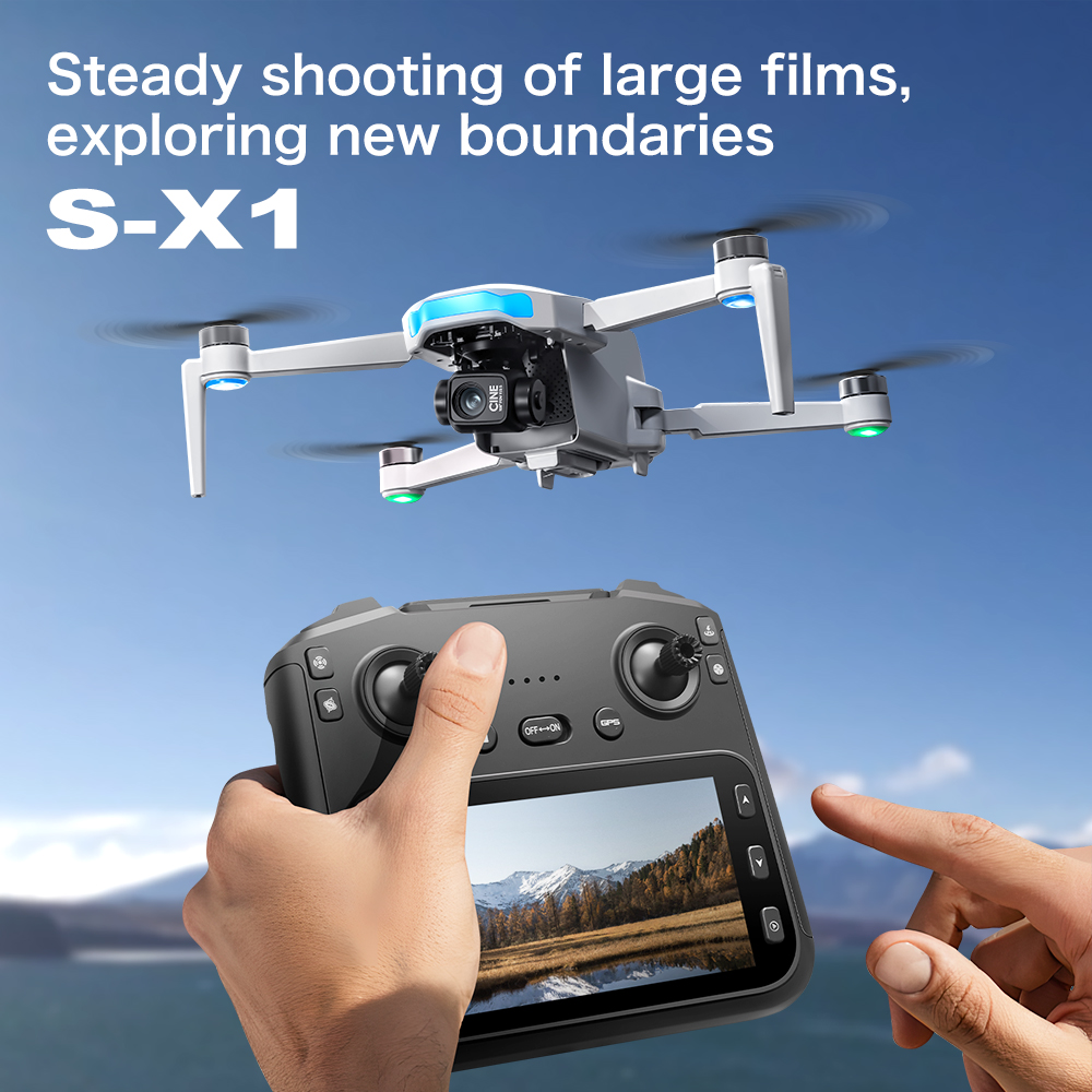 Lenovo S-X1 GPS Drone 8K HD pr - Drone Gimbal 3 Axis recension och pris