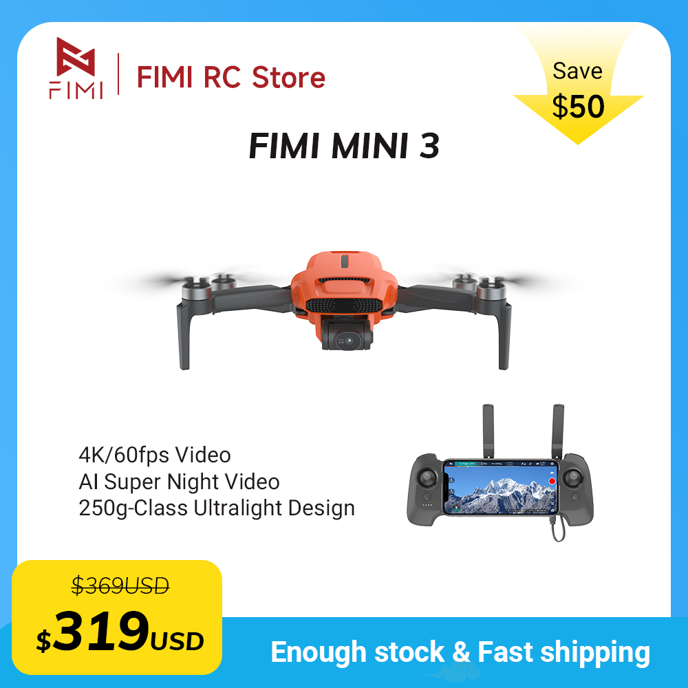 FIMI MINI 3 Camere Drone 4K 60 - Drone Gimbal 3 Axis recension och pris